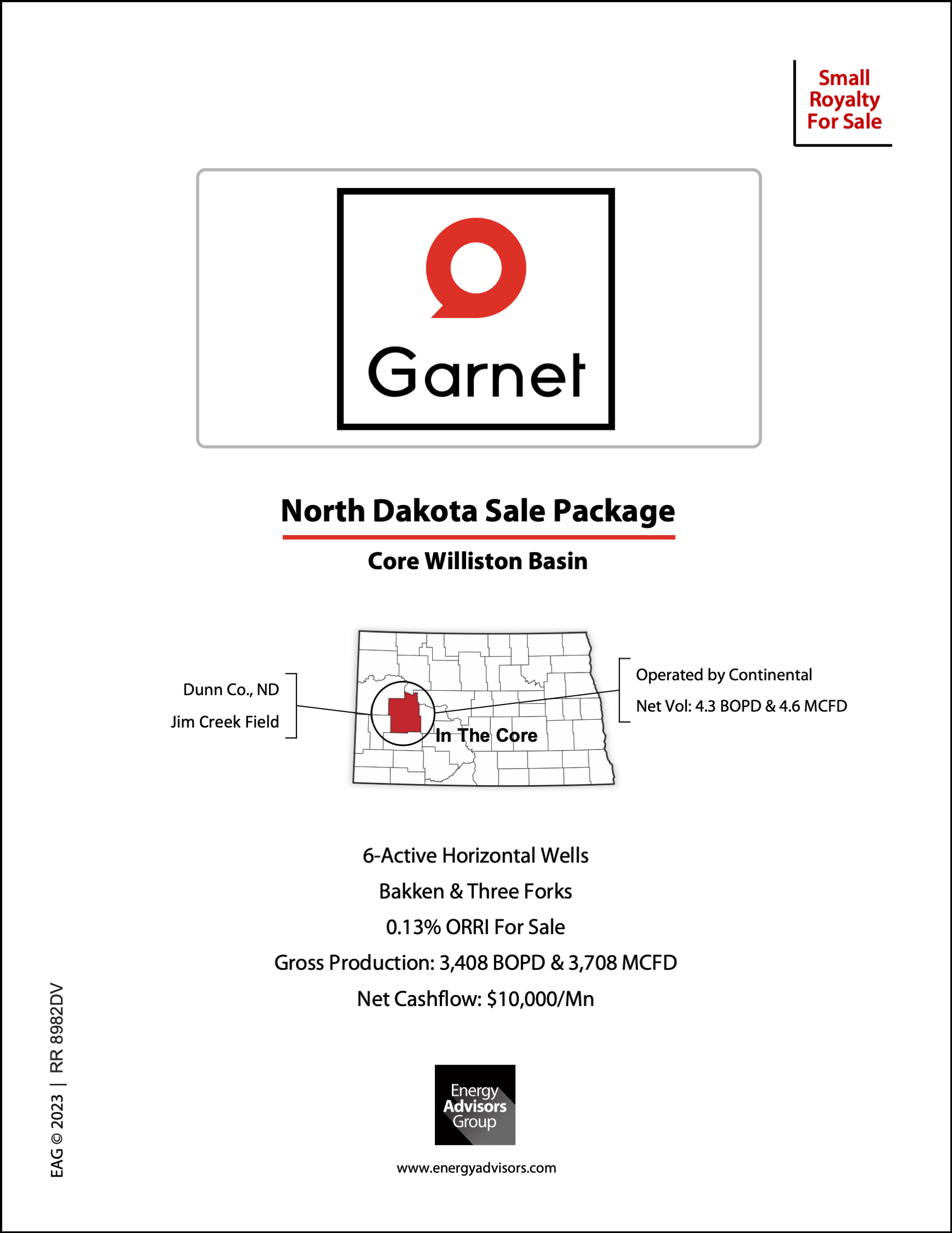 SMALL BAKKEN ORRI FOR SALE - Energy Advisors Group SMALL BAKKEN ORRI FOR SALE